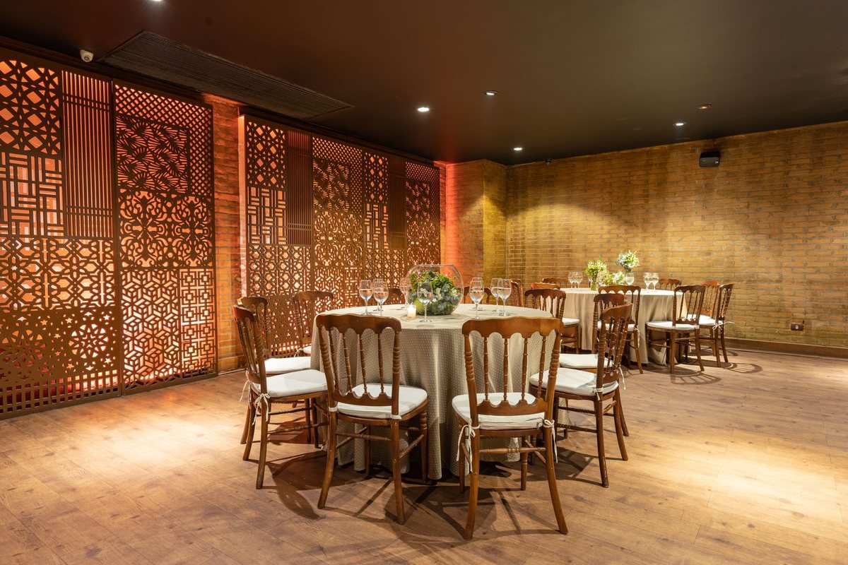 The Bracken Library set as a private dining room