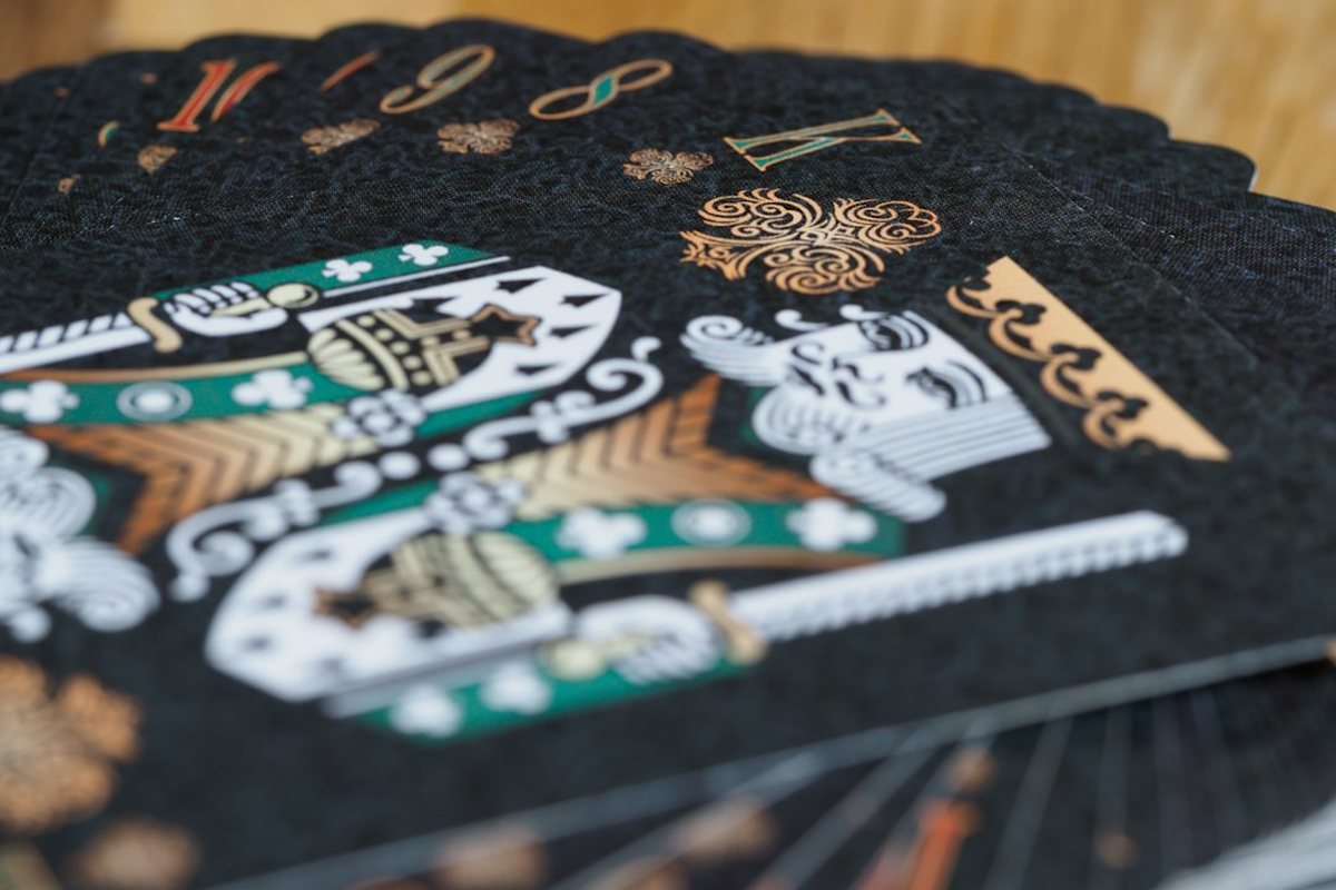 Cards and chips on a blackjack table