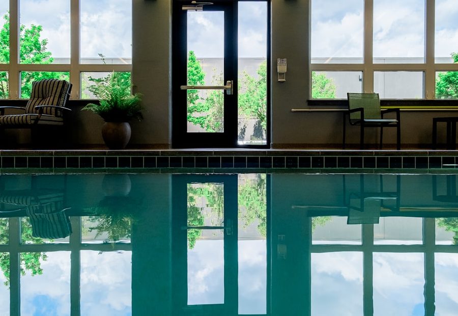 The lap pool at The Sunshine Bay Bathhouse